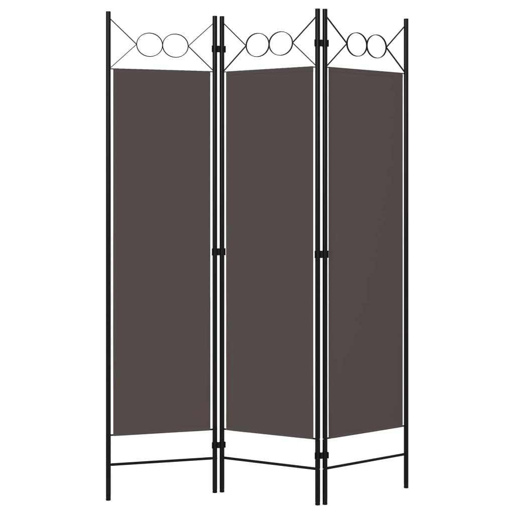 vidaXL 3-Panel Room Divider Anthracite 47.2"x70.9"