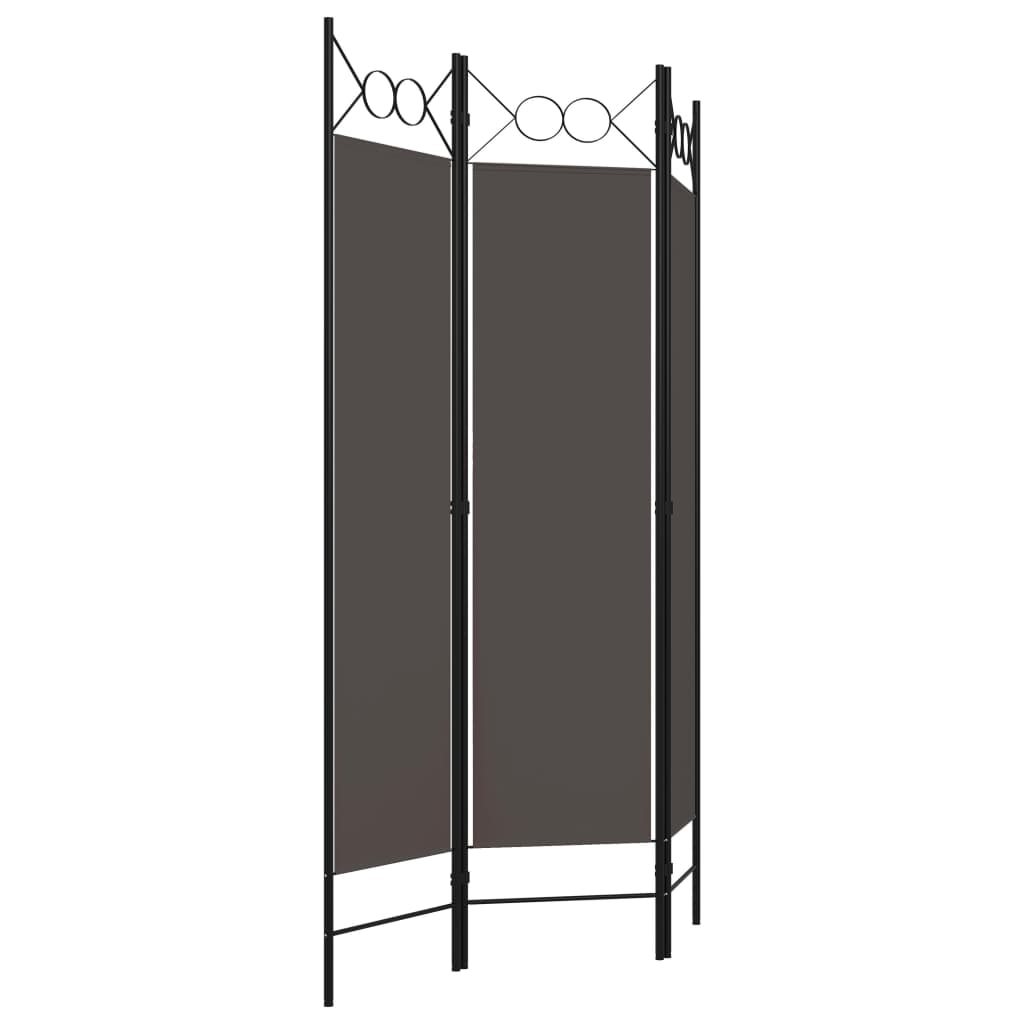 vidaXL 3-Panel Room Divider Anthracite 47.2"x70.9"