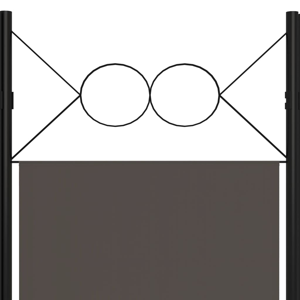 vidaXL 3-Panel Room Divider Anthracite 47.2"x70.9"