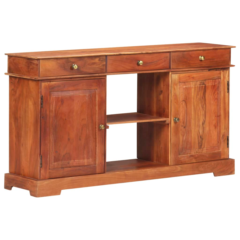 vidaXL Sideboard 53.1"x13.8"x29.5" Solid Acacia Wood