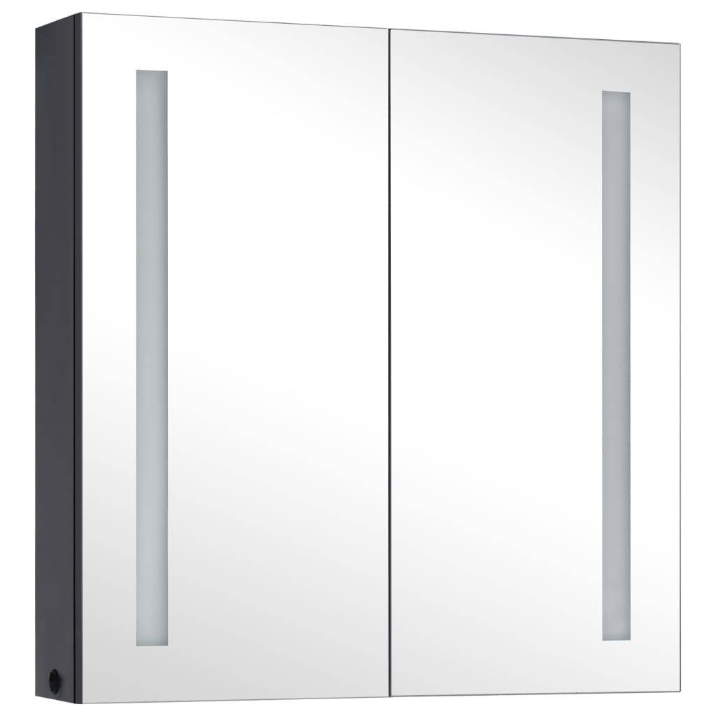 vidaXL LED Bathroom Mirror Cabinet 24.4"x5.5"x23.6"