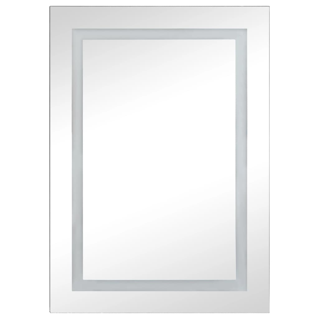 vidaXL LED Bathroom Mirror Cabinet 19.7"x5.1"x27.6"