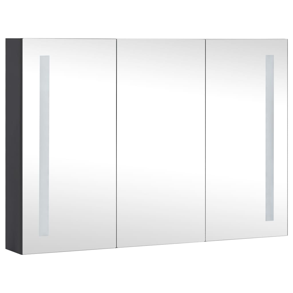 vidaXL LED Bathroom Mirror Cabinet 35"x5.5"x24.4"