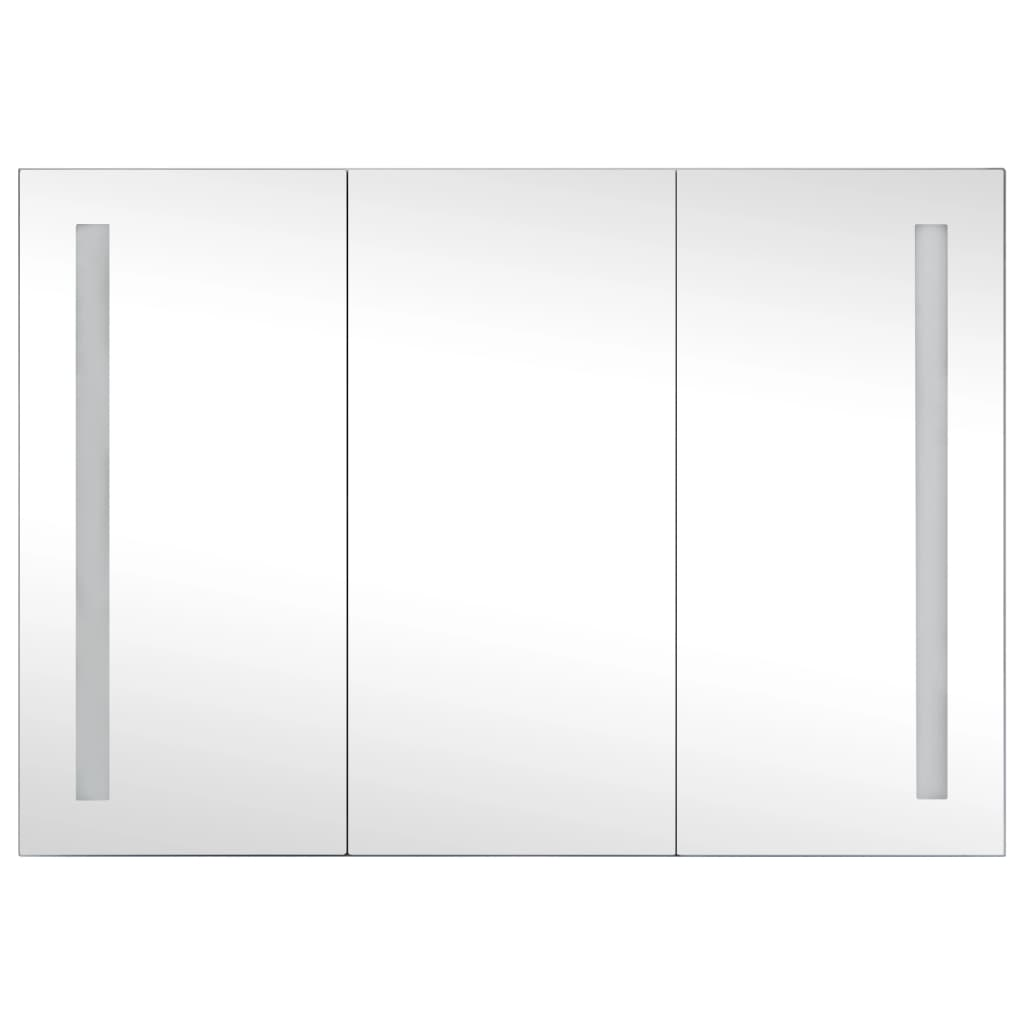 vidaXL LED Bathroom Mirror Cabinet 35"x5.5"x24.4"