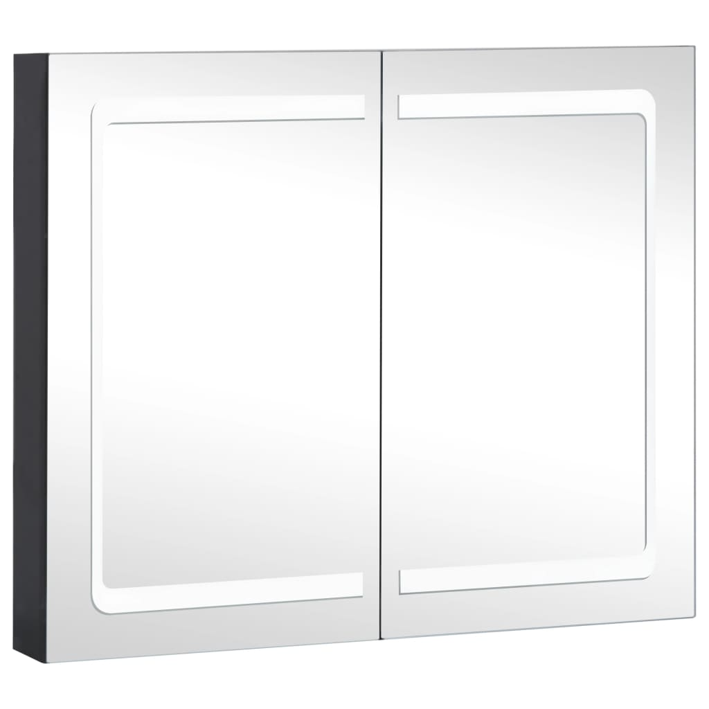 vidaXL LED Bathroom Mirror Cabinet 31.5"x4.8"x26.8"