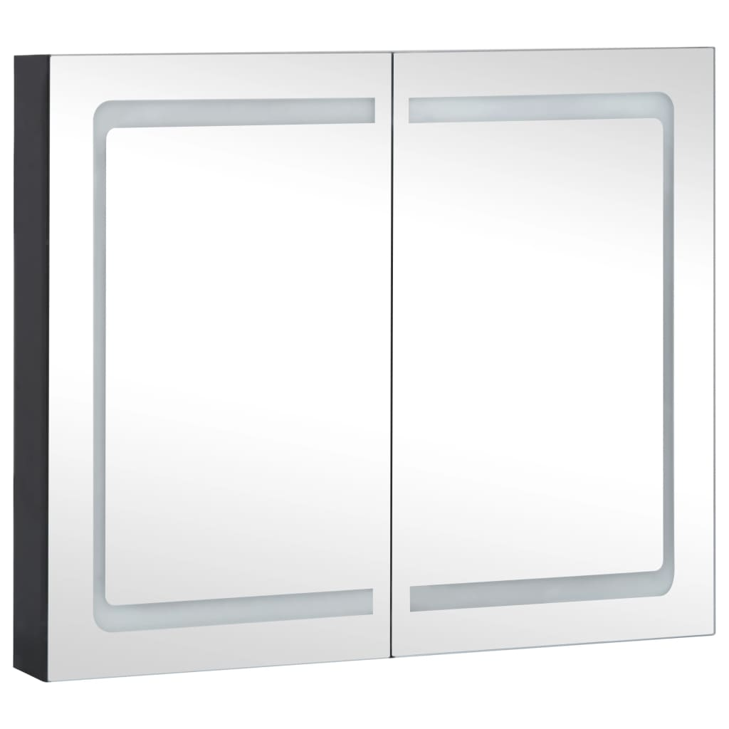 vidaXL LED Bathroom Mirror Cabinet 31.5"x4.8"x26.8"