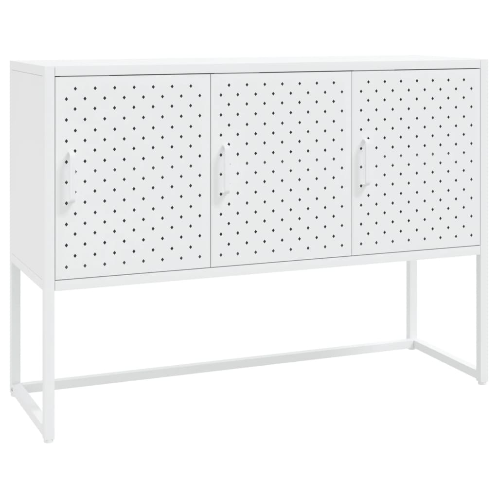 vidaXL Sideboard White 41.3"x13.8"x29.5" Steel