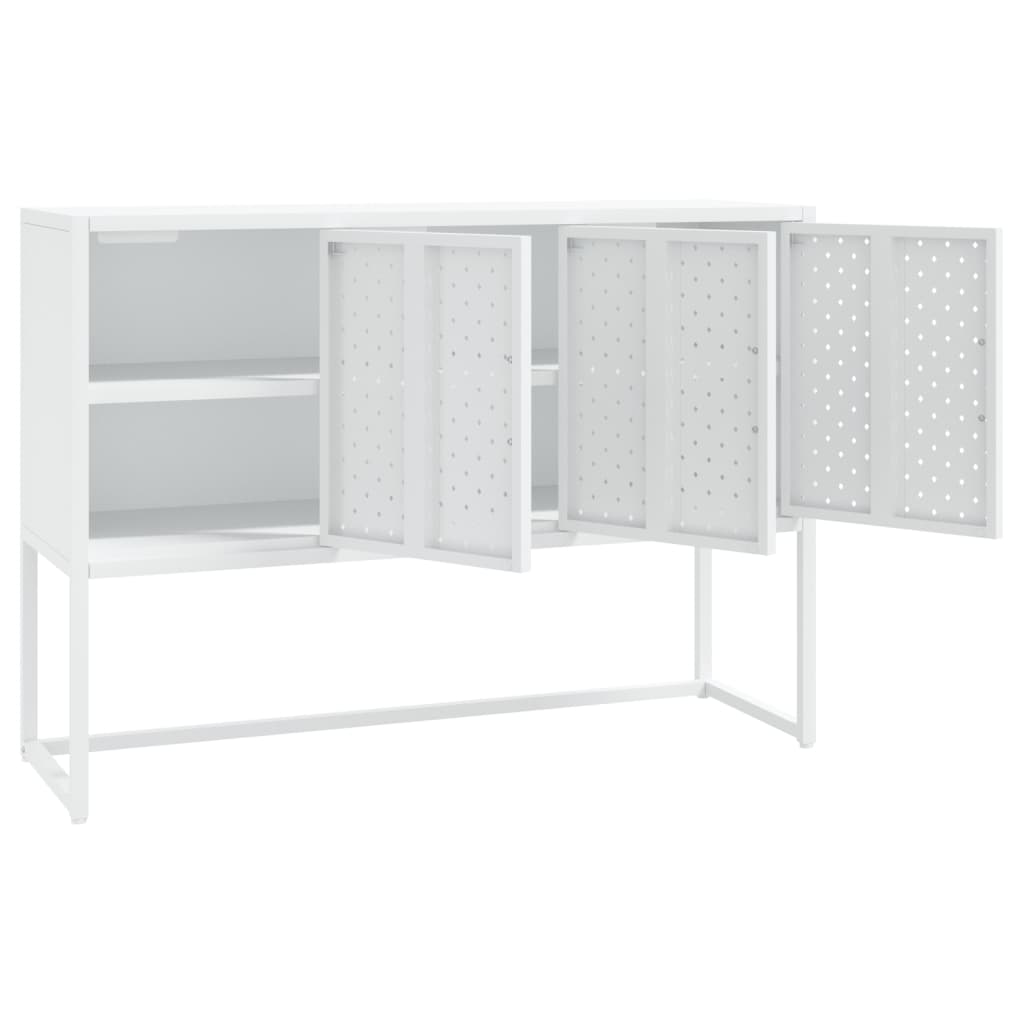 vidaXL Sideboard White 41.3"x13.8"x29.5" Steel