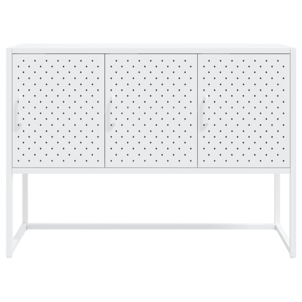 vidaXL Sideboard White 41.3"x13.8"x29.5" Steel