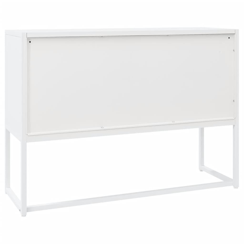 vidaXL Sideboard White 41.3"x13.8"x29.5" Steel