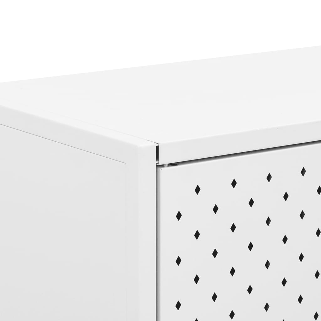 vidaXL Sideboard White 41.3"x13.8"x29.5" Steel