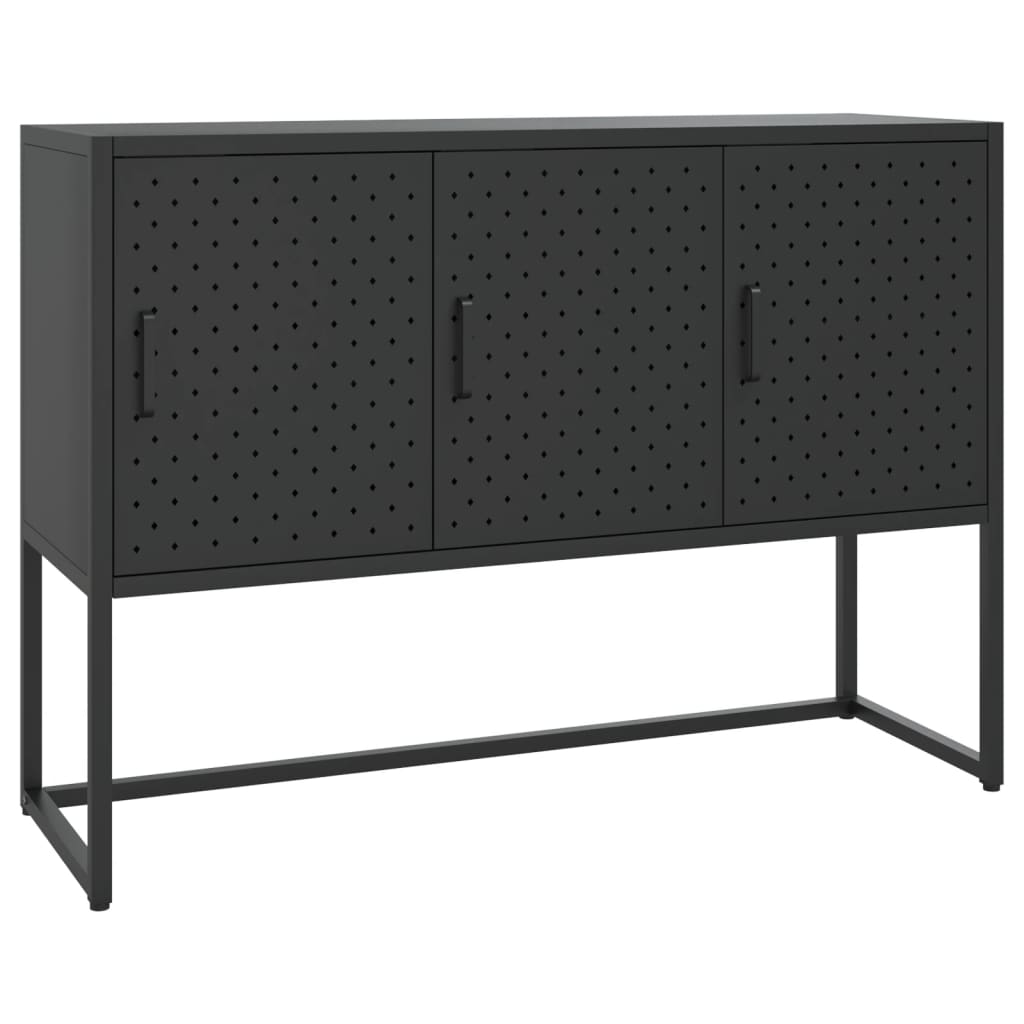 vidaXL Sideboard Black 41.3"x13.8"x29.5" Steel