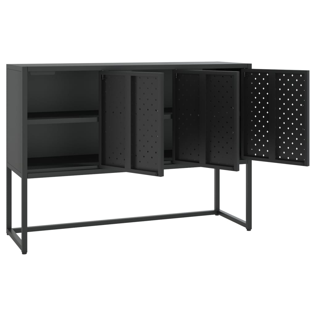 vidaXL Sideboard Black 41.3"x13.8"x29.5" Steel