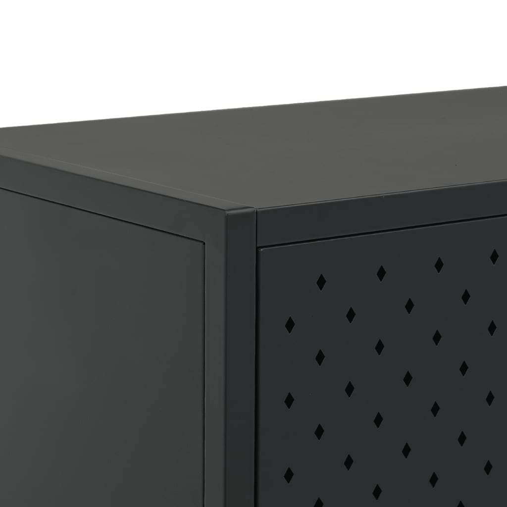 vidaXL Sideboard Black 41.3"x13.8"x29.5" Steel