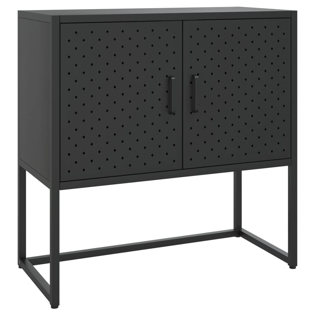 vidaXL Sideboard Black 29.5"x13.8"x29.5" Steel