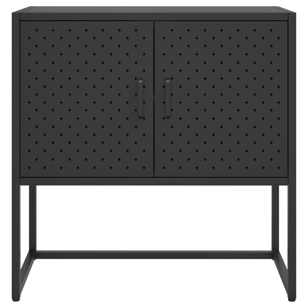 vidaXL Sideboard Black 29.5"x13.8"x29.5" Steel