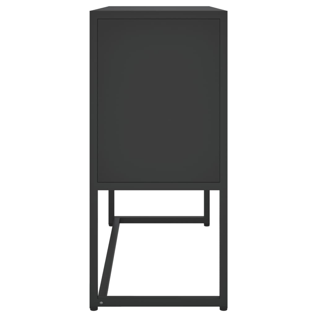 vidaXL Sideboard Black 29.5"x13.8"x29.5" Steel