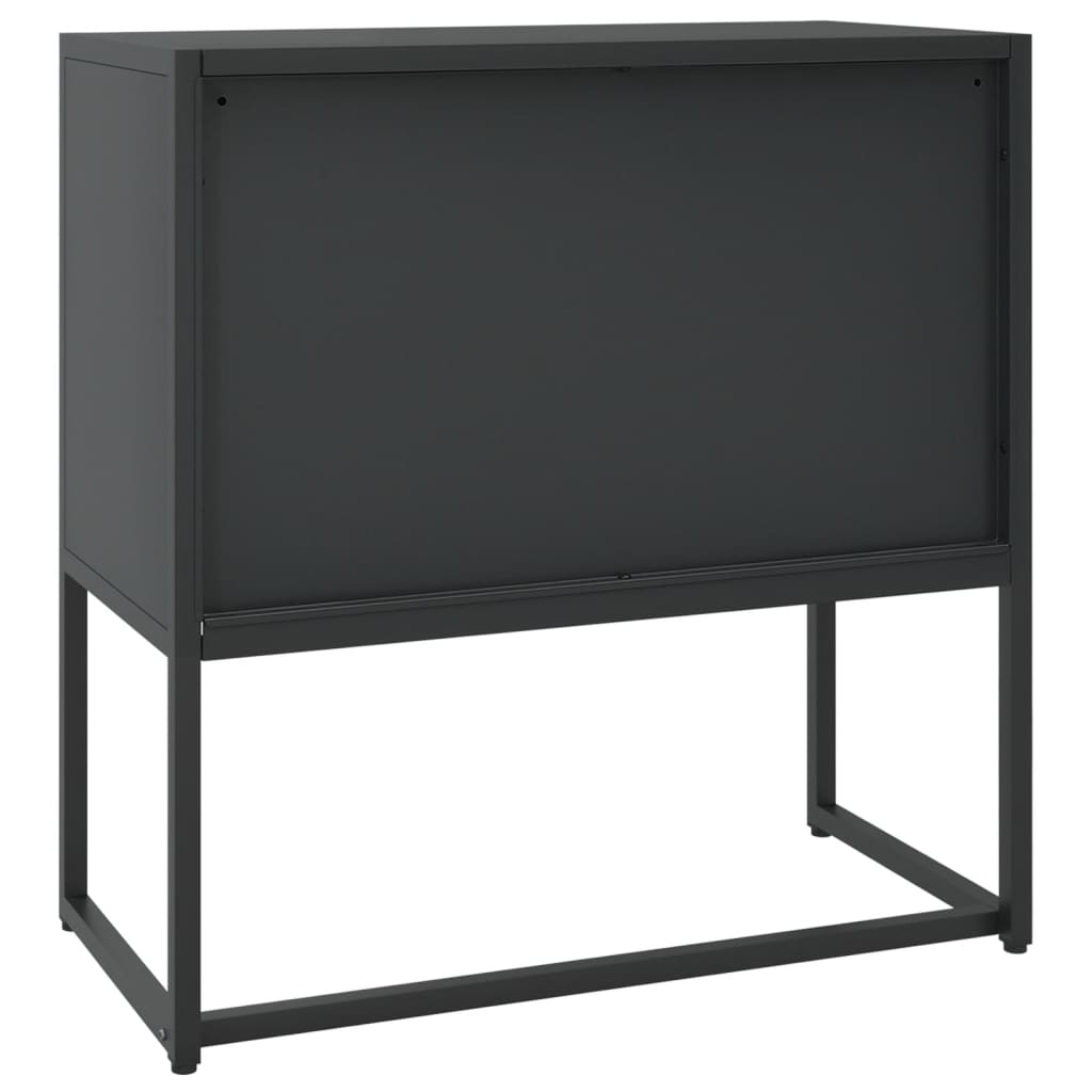 vidaXL Sideboard Black 29.5"x13.8"x29.5" Steel