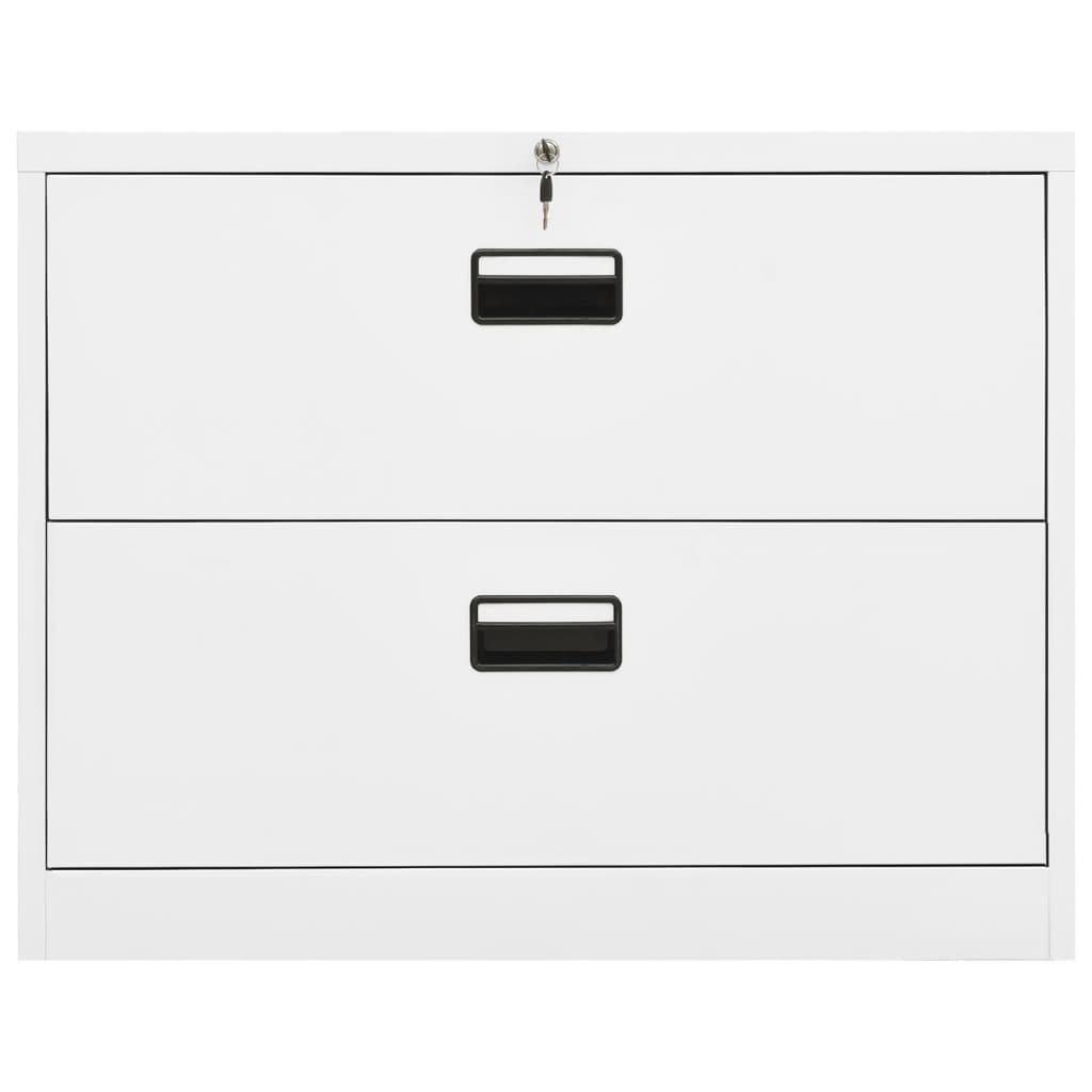 vidaXL Filing Cabinet White 35.4"x18.1"x28.5" Steel