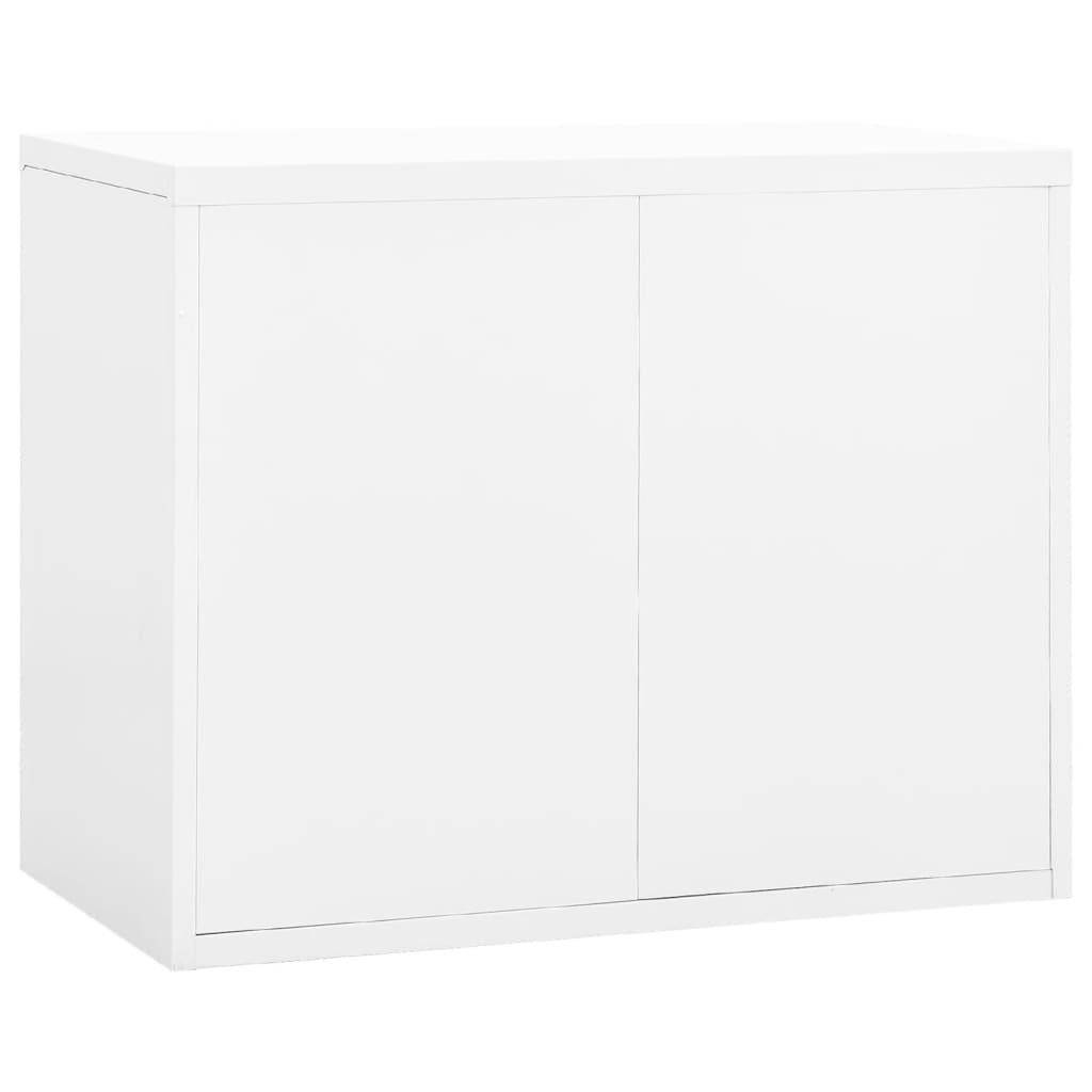 vidaXL Filing Cabinet White 35.4"x18.1"x28.5" Steel