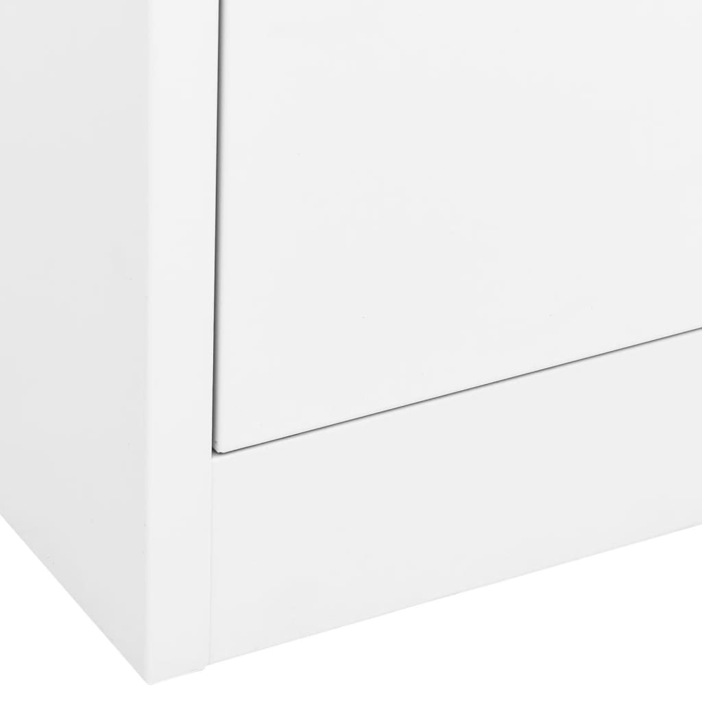 vidaXL Filing Cabinet White 35.4"x18.1"x28.5" Steel