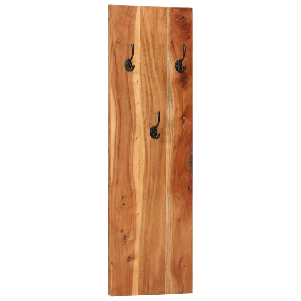 vidaXL Wall-mounted Coat Racks 2 pcs 14.2"x1.2"x43.3" Solid Acacia Wood