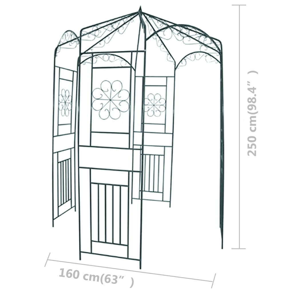 vidaXL Garden Arch 98.4" Dark Green