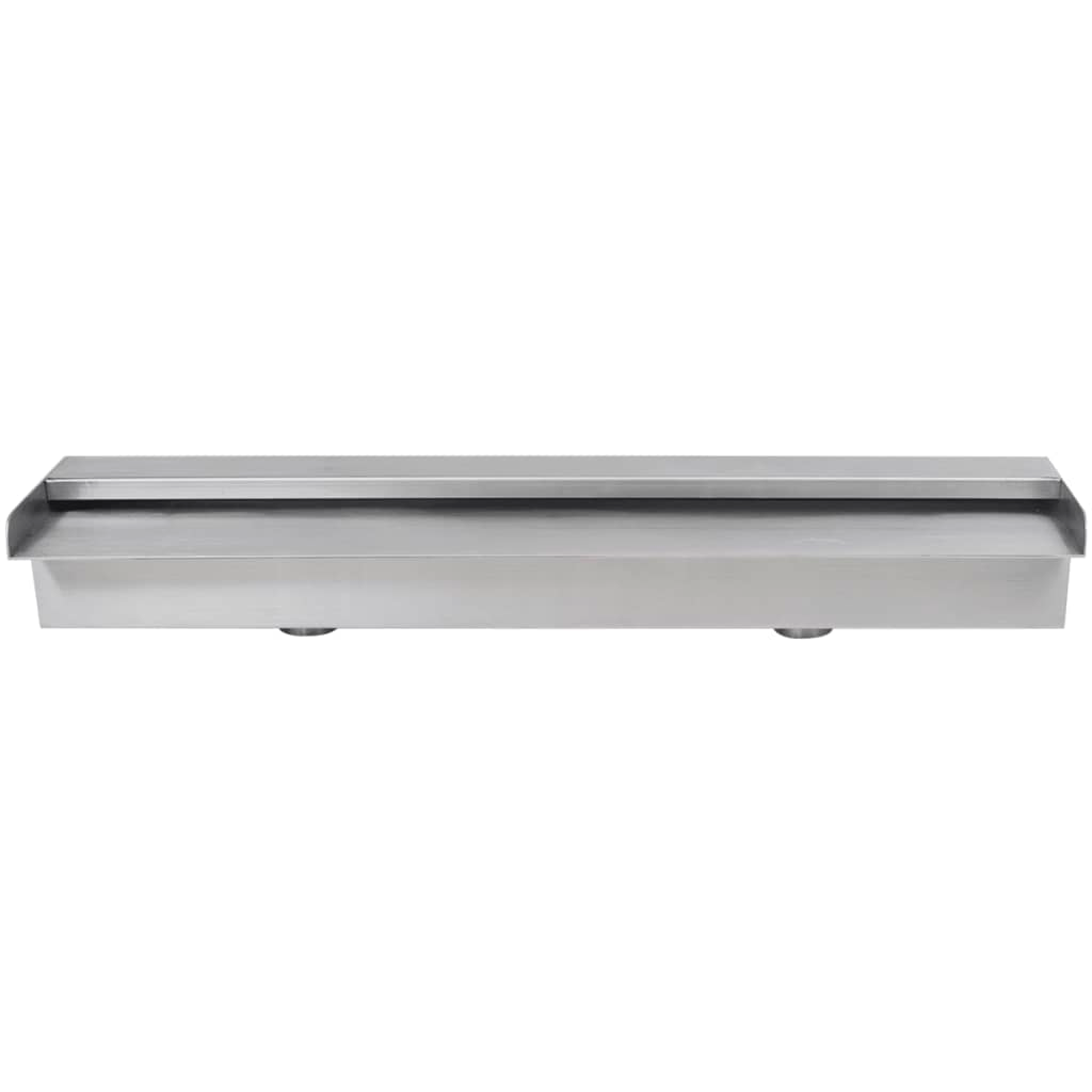 Rectangular Waterfall Pool Fountain Stainless Steel 23.6"