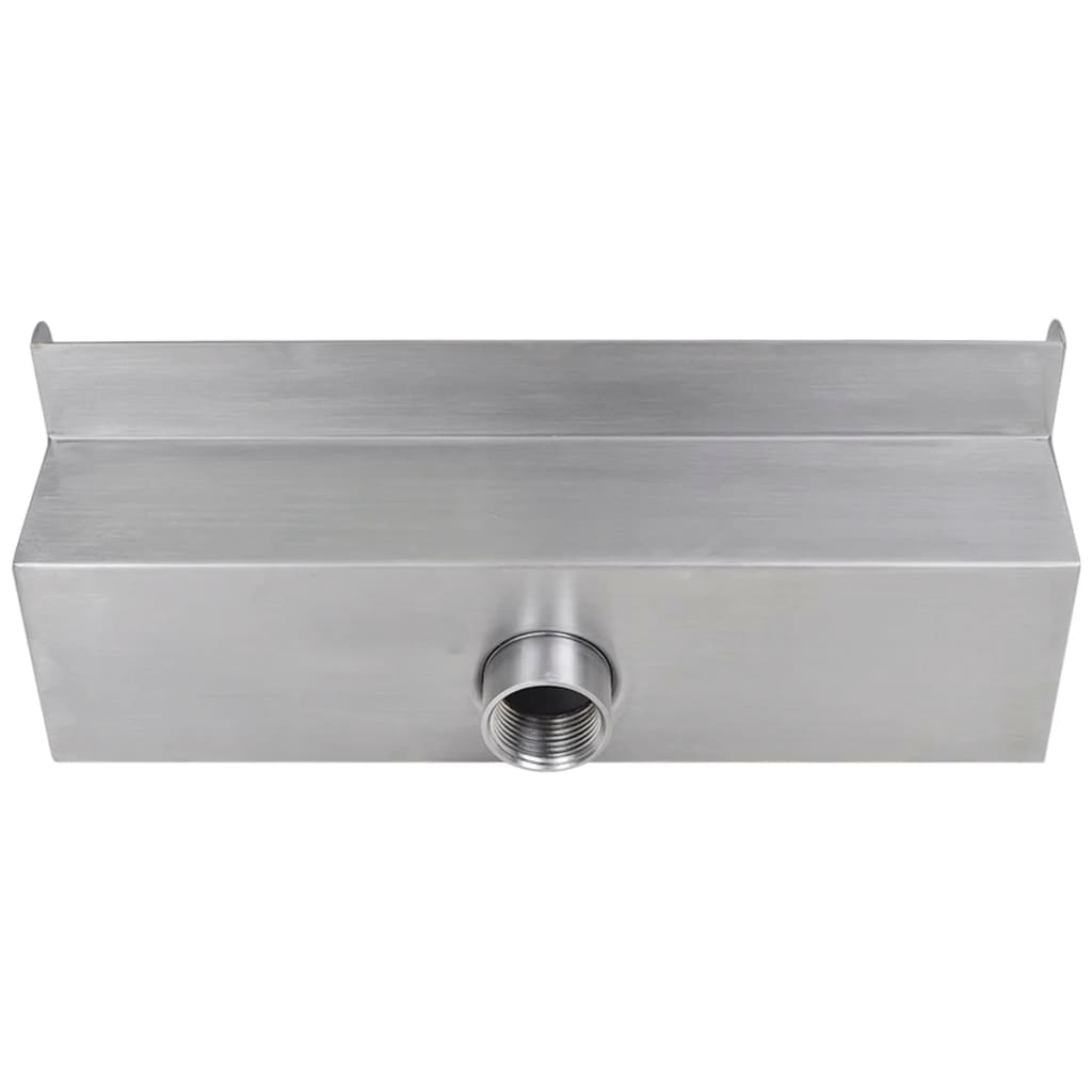 Rectangular Waterfall Pool Fountain Stainless Steel 11.8"