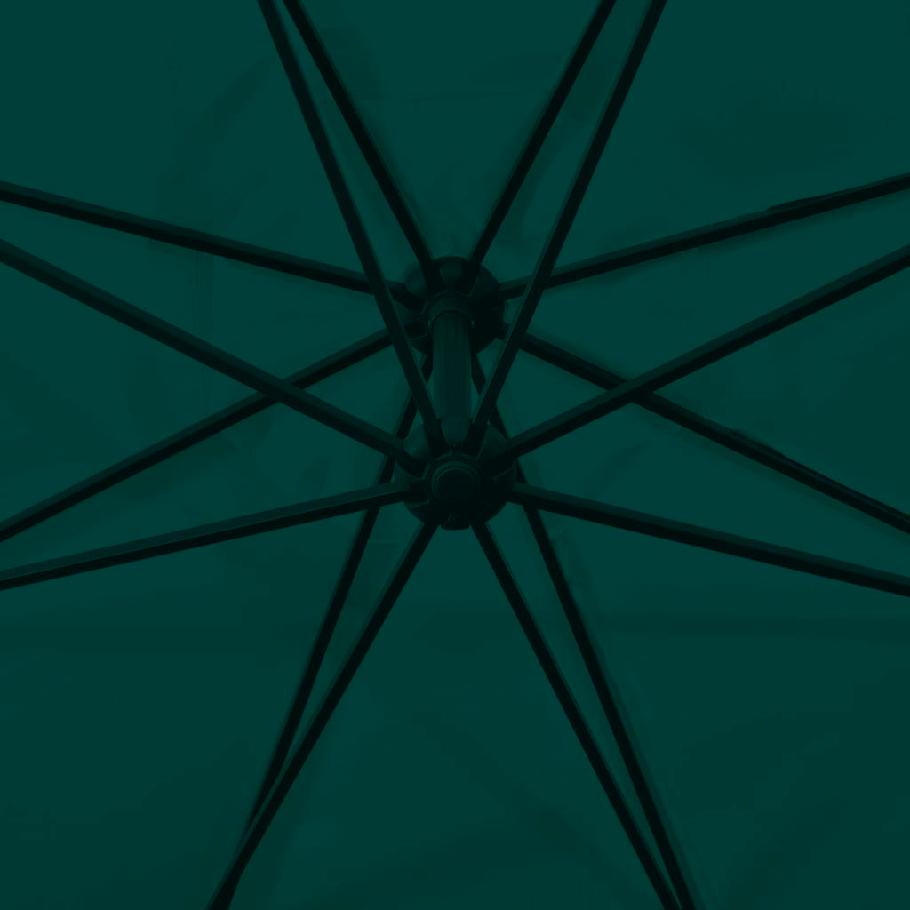 vidaXL Cantilever Umbrella 137.8" Green