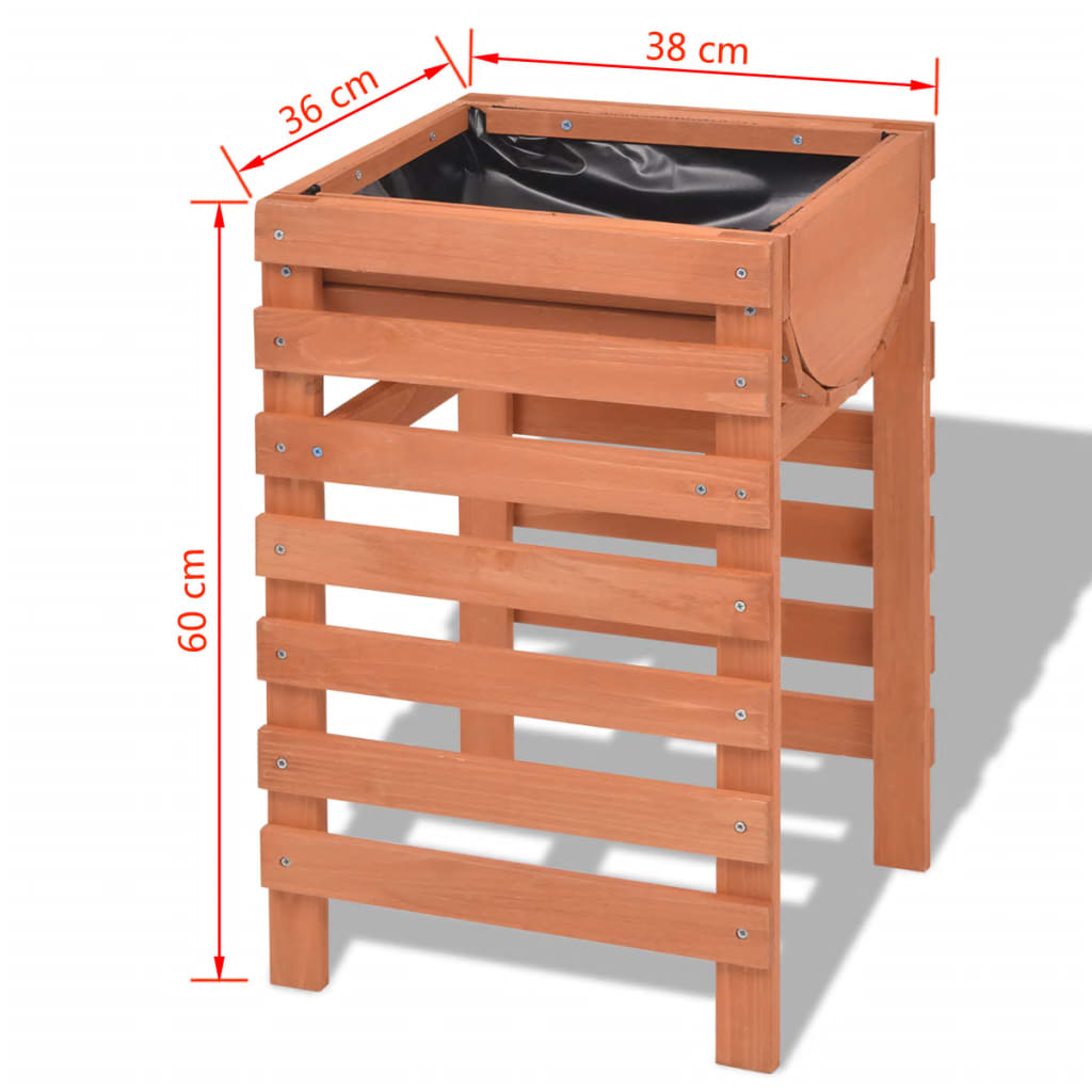 vidaXL Planter 14.9"x14.1"x23.6" Wood