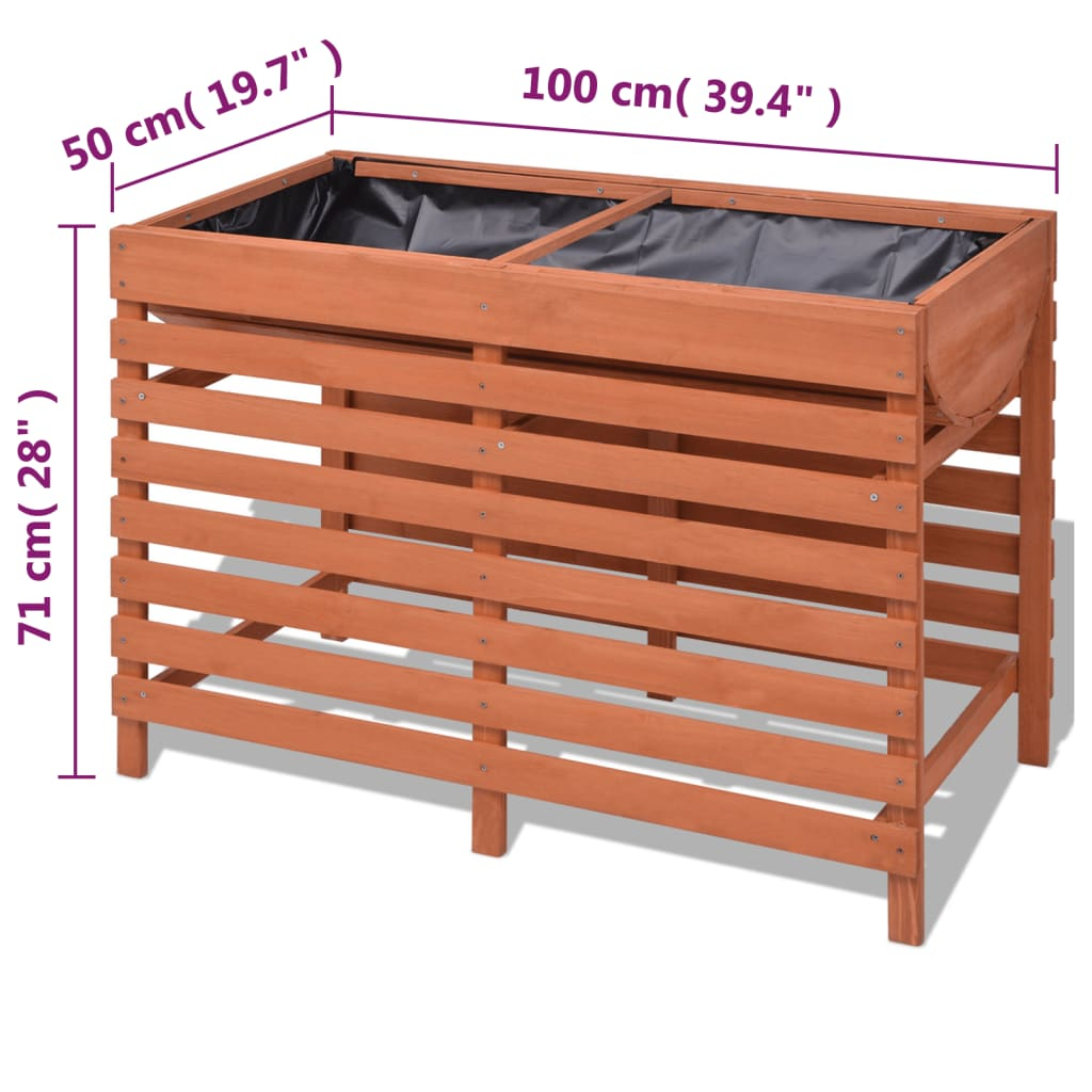 vidaXL Planter 39.3"x19.6"x27.9" Wood