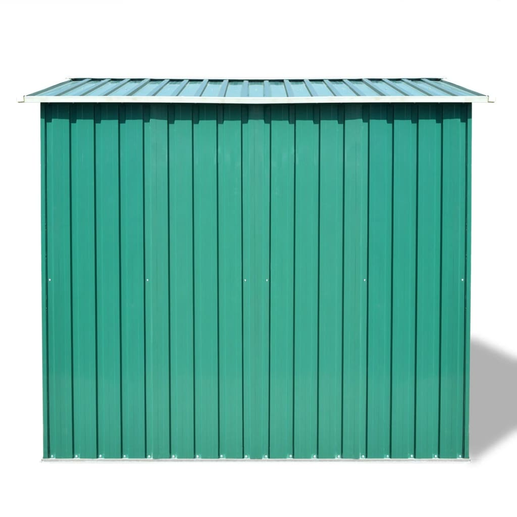 vidaXL Garden Storage Shed Green Metal 101.2"x80.7"x70.1"