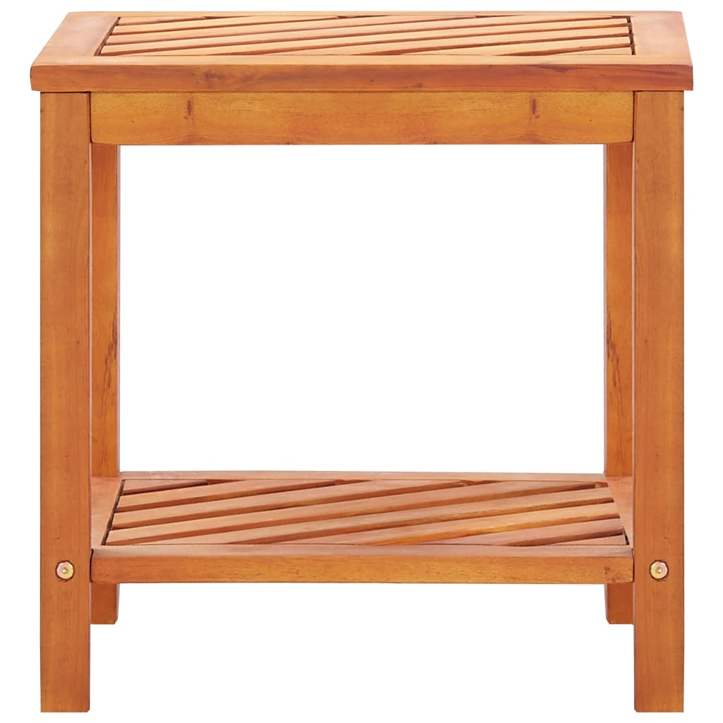 vidaXL Side Table Solid Acacia Wood 17.7"x13"x17.7"