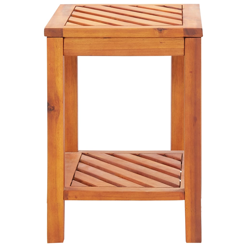 vidaXL Side Table Solid Acacia Wood 17.7"x13"x17.7"