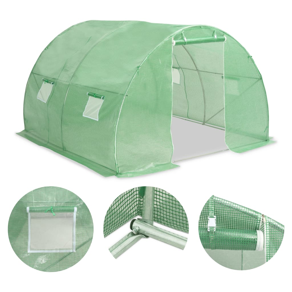 vidaXL Greenhouse 96.9 ft² 118.1"x118.1"x78.7"