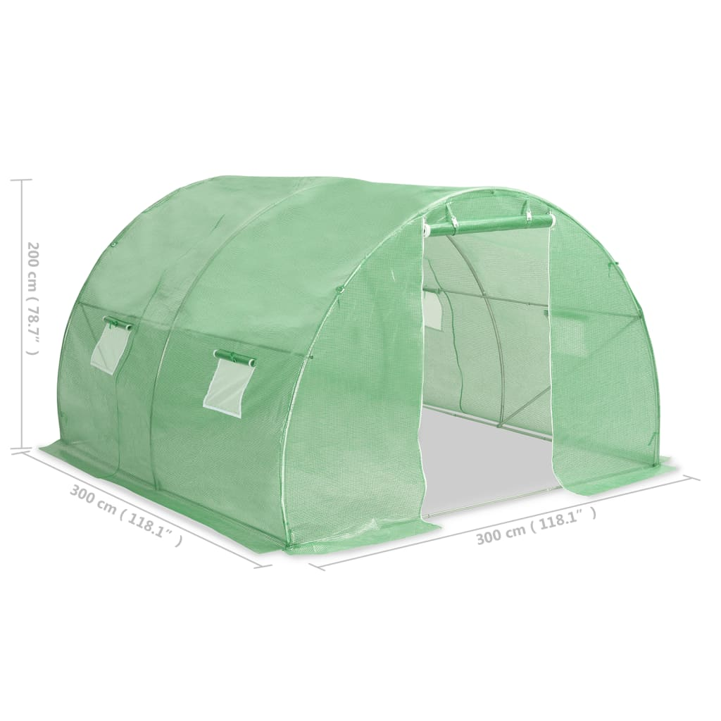 vidaXL Greenhouse 96.9 ft² 118.1"x118.1"x78.7"