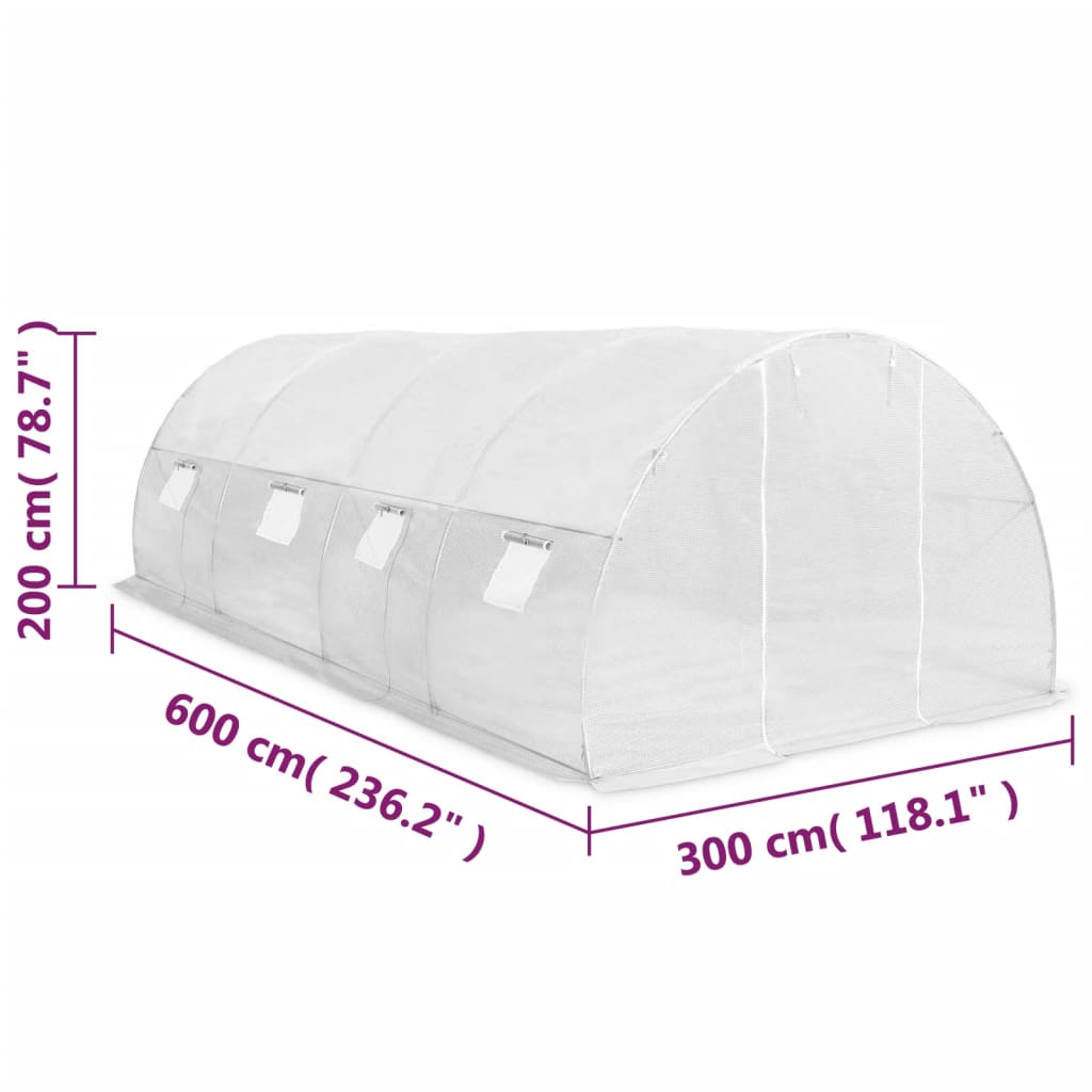 vidaXL Greenhouse 193.8 ft² 236.2"x118.1"x78.7"