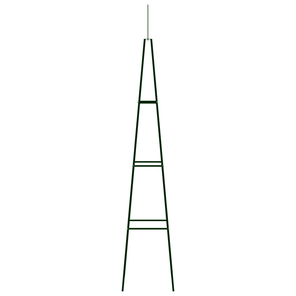 vidaXL Garden Climbing Plant Racks 2 pcs Dark Green 13.8"x13.8"x76.8" Iron