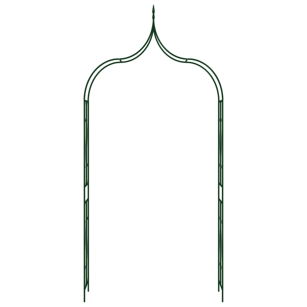 vidaXL Garden Arch Dark Green 47.2"x15"x101.6" Iron