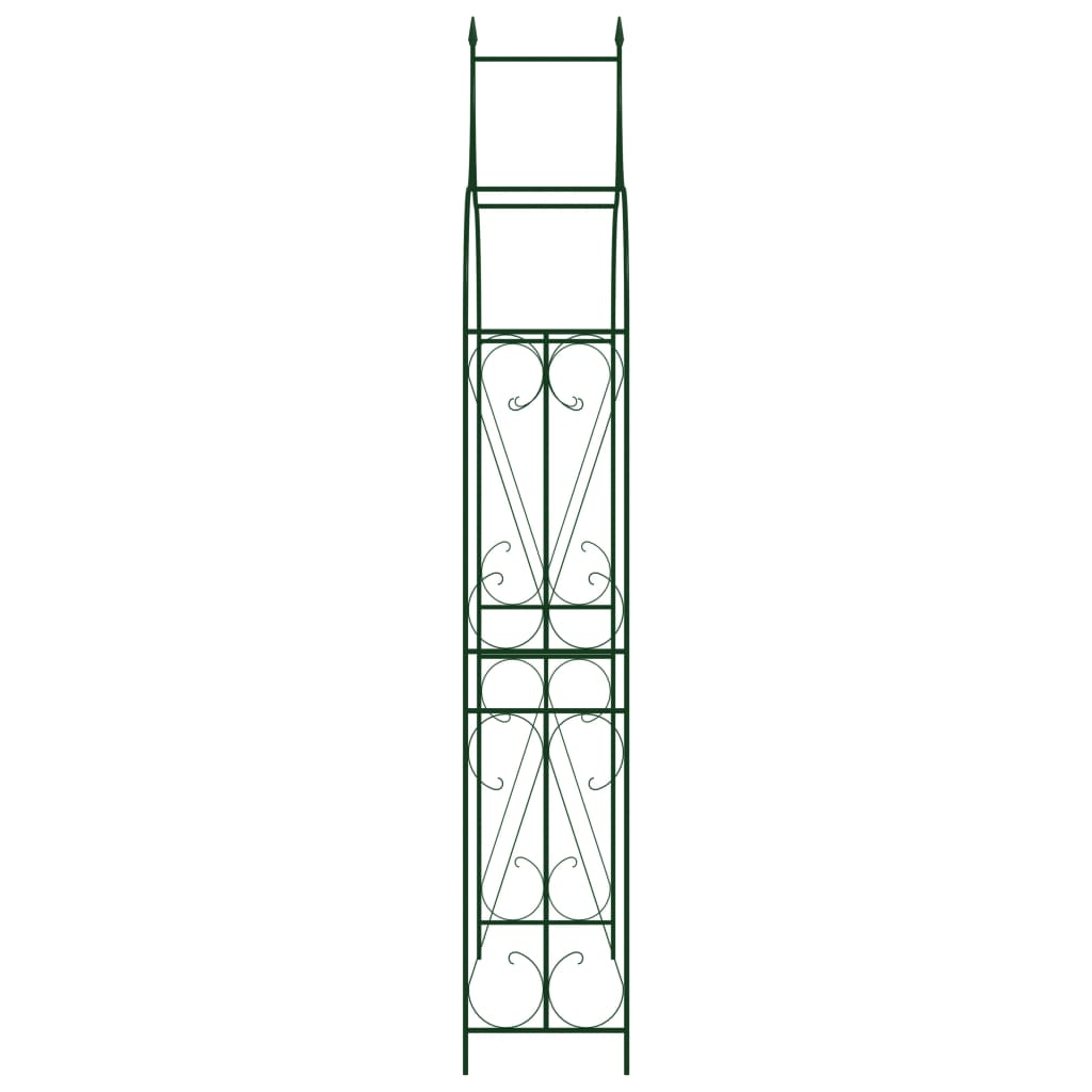 vidaXL Garden Arch Dark Green 47.2"x15"x101.6" Iron