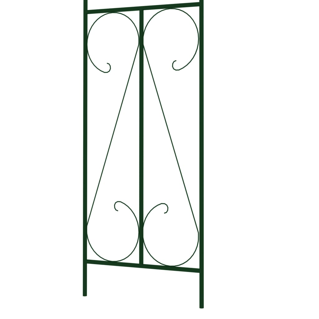 vidaXL Garden Arch Dark Green 47.2"x15"x101.6" Iron