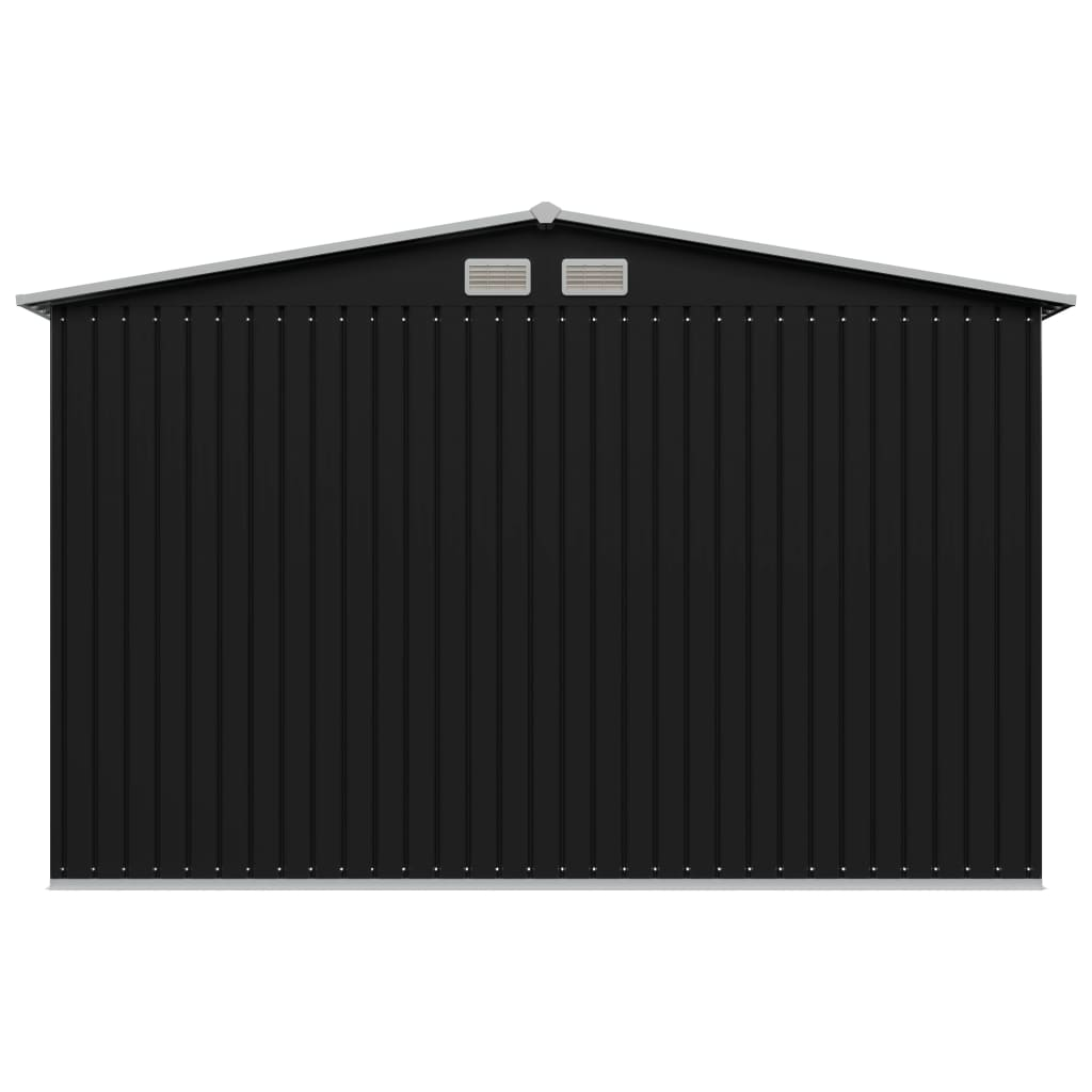 vidaXL Garden Storage Shed Anthracite Steel 101.2"x80.7"x70.1"