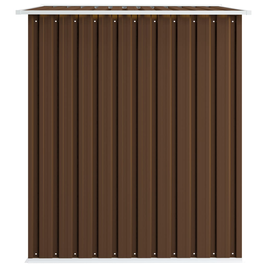 vidaXL Garden Storage Shed Brown 101.2"x80.7"x70.1" Steel