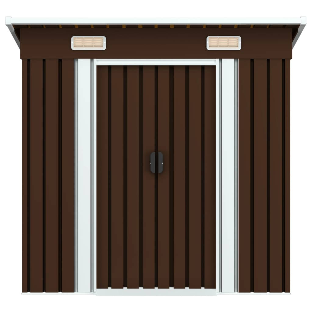 vidaXL Garden Storage Shed Brown 76.4"x47.6"x71.3" Steel