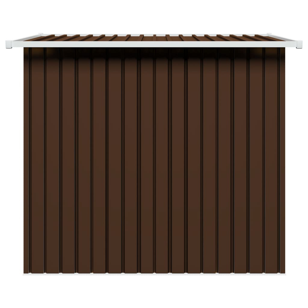 vidaXL Garden Storage Shed Brown 76.4"x47.6"x71.3" Steel