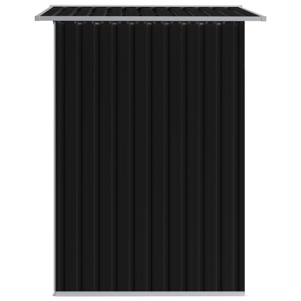 vidaXL Garden Storage Shed Anthracite Steel 80.3"x52"x73.2"