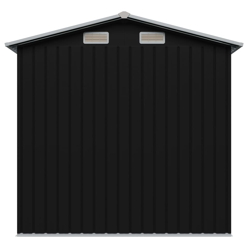 vidaXL Garden Storage Shed Anthracite Steel 80.3"x52"x73.2"