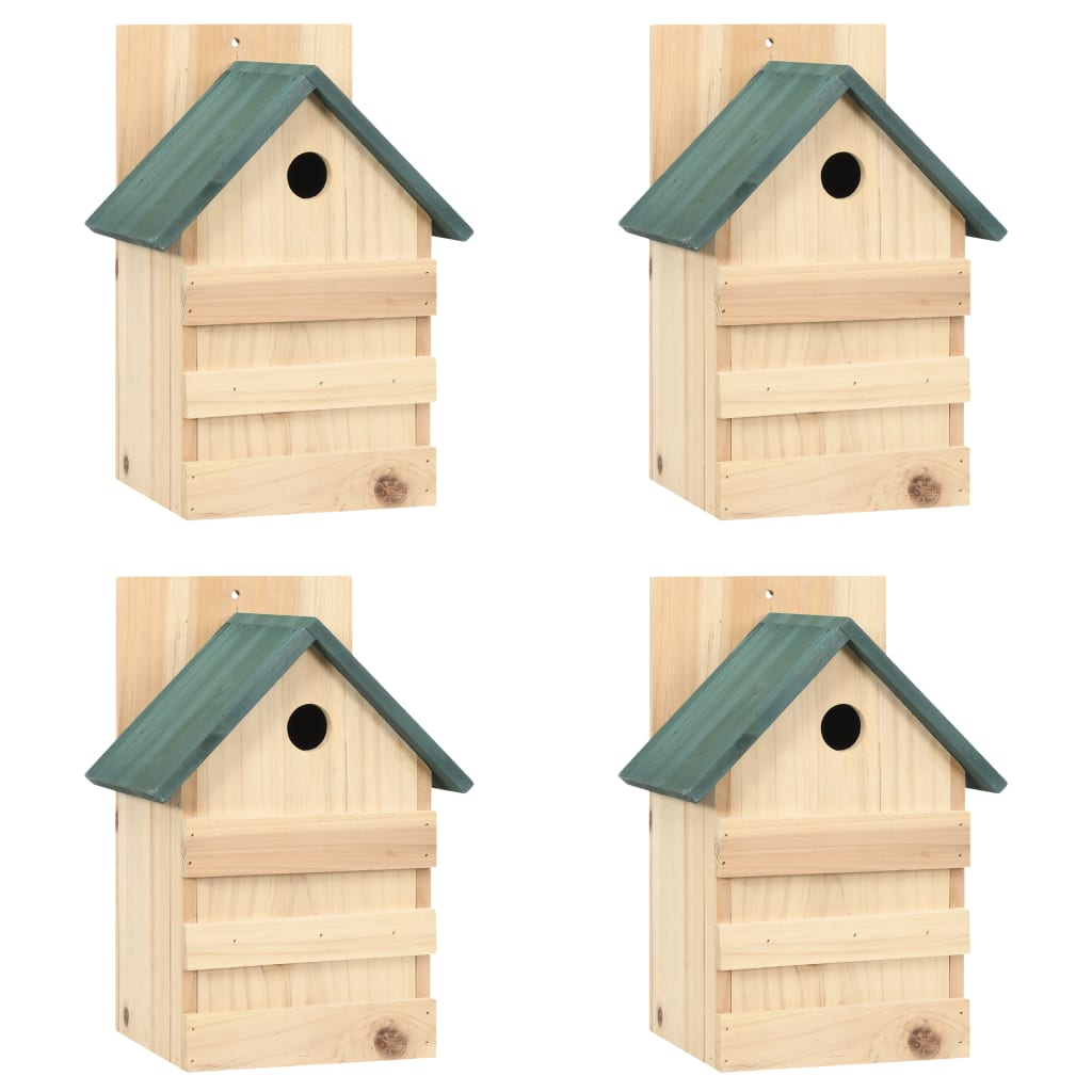 vidaXL Bird Houses 4 pcs 9.1"x7.5"x13" Firwood