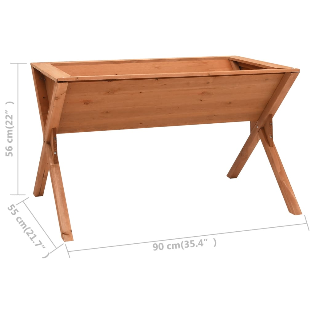 vidaXL Planter 35.4"x21.7"x22" Firwood